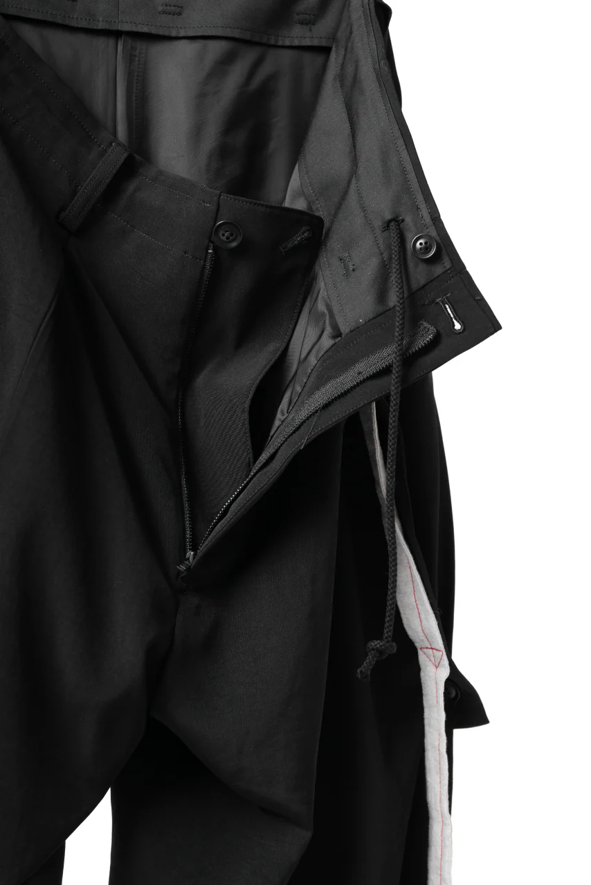 Y's BANG ON! No.125 ANCIENT TRIBE TAPE-STITCH FLUTTER PANTS (BLACK) - Image 17