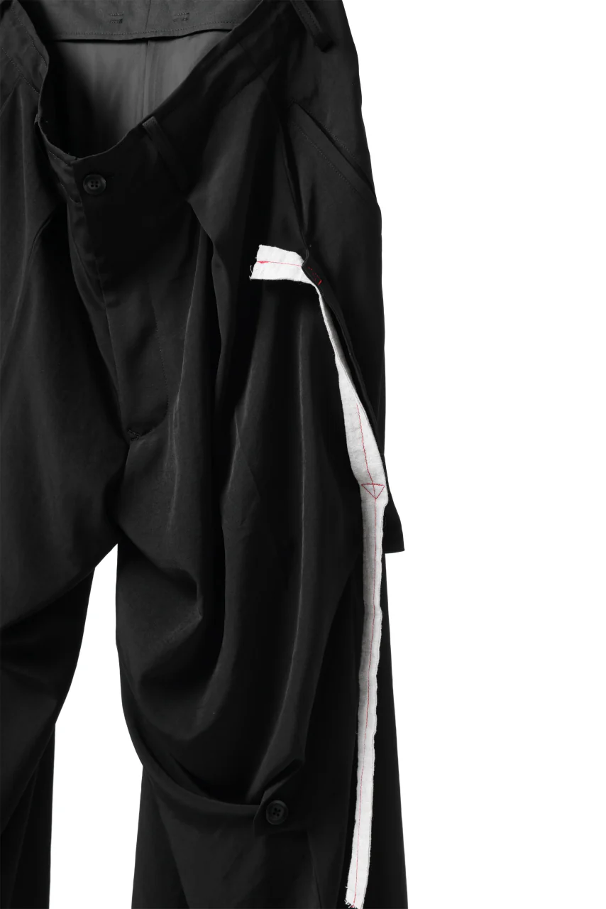 Y's BANG ON! No.125 ANCIENT TRIBE TAPE-STITCH FLUTTER PANTS (BLACK) - Image 18