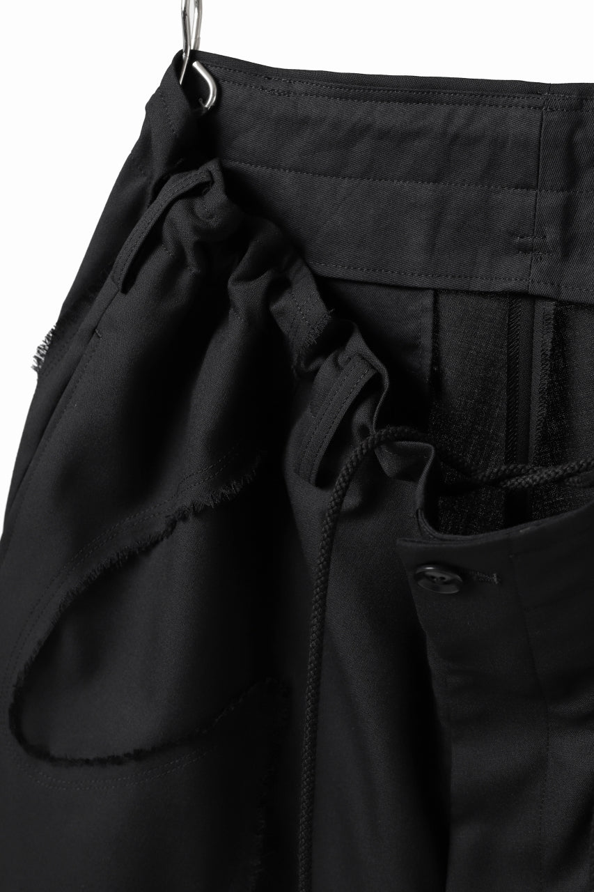 Y's BANG ON! No.128 WESTERN STYLE WOOL TROPICAL PANTS (BLACK) - Image 14