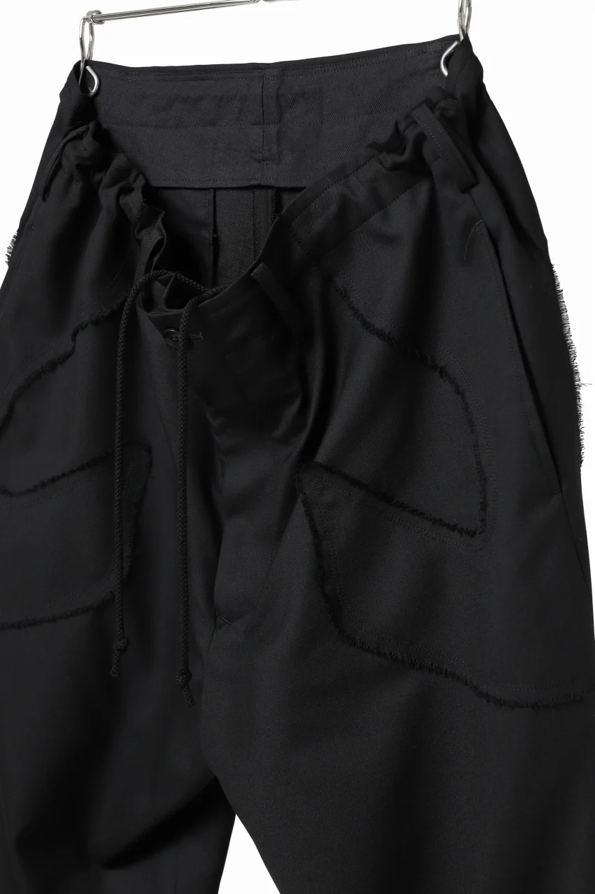 Y's BANG ON! No.128 WESTERN STYLE WOOL TROPICAL PANTS (BLACK) - Image 16