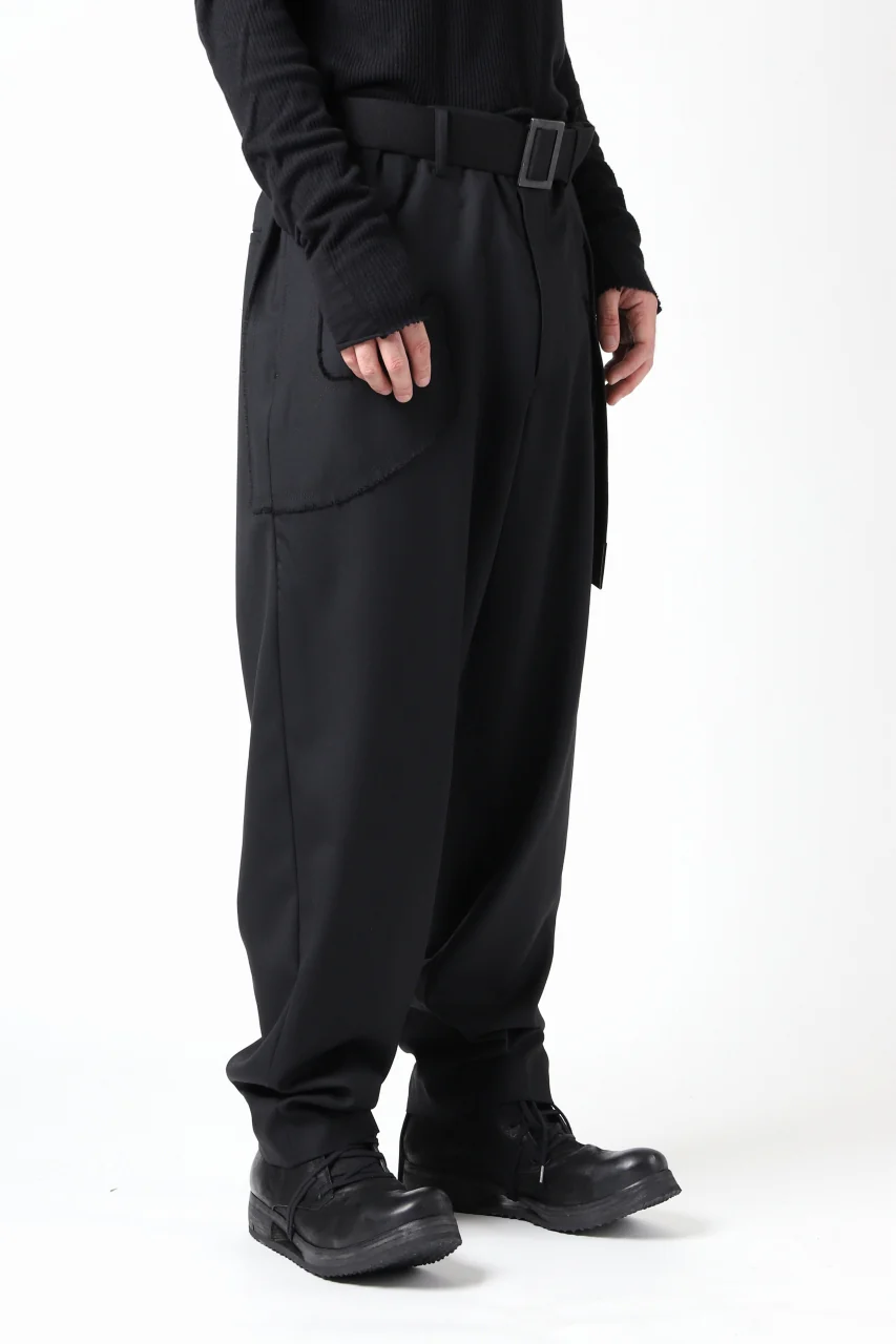 Y's BANG ON! No.128 WESTERN STYLE WOOL TROPICAL PANTS (BLACK) - Image 22