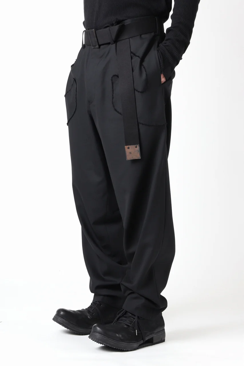 Y's BANG ON! No.128 WESTERN STYLE WOOL TROPICAL PANTS (BLACK) - Image 23