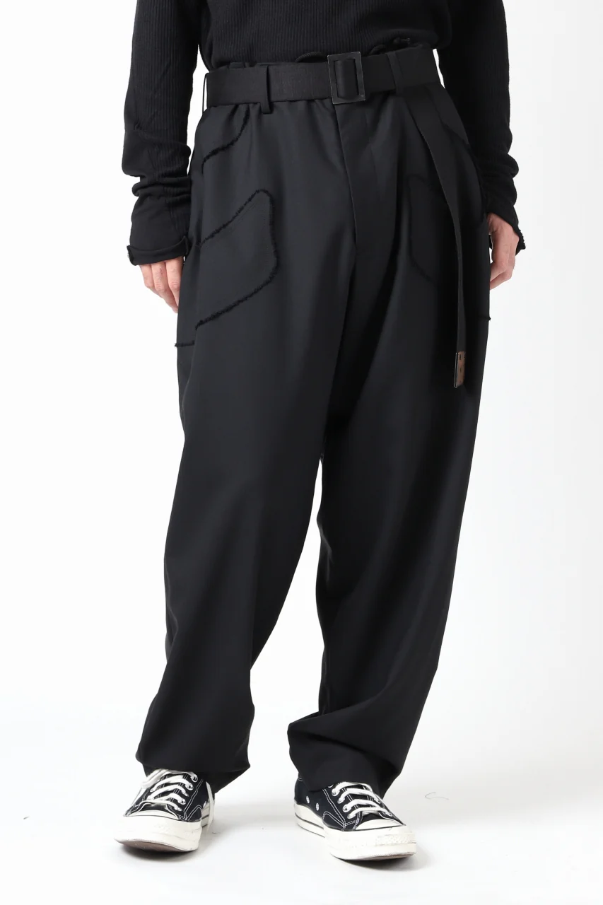 Y's BANG ON! No.128 WESTERN STYLE WOOL TROPICAL PANTS (BLACK) - Image 27