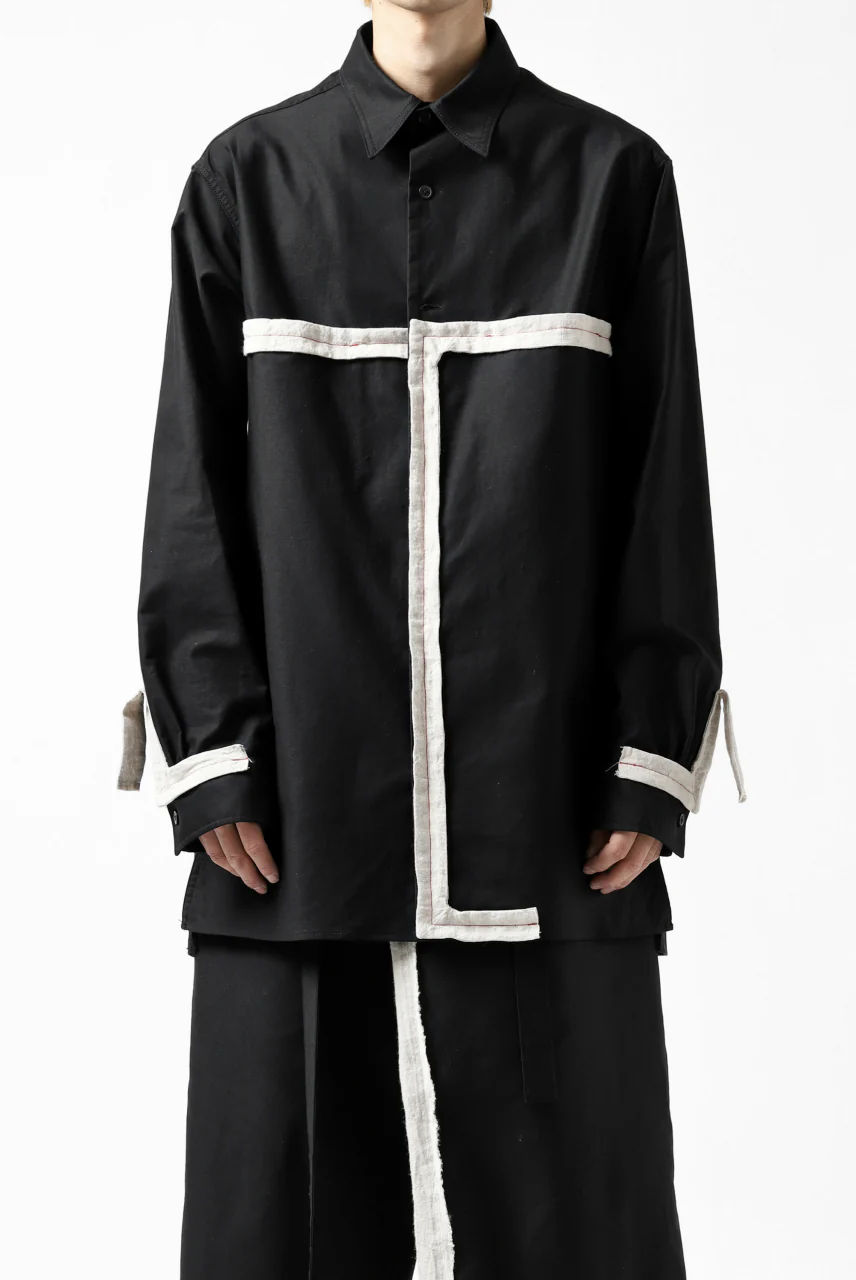 Y's BANG ON! No.139 ANCIENT TRIBE TAPE-STITCH SHIRT (BLACK) - Image 25