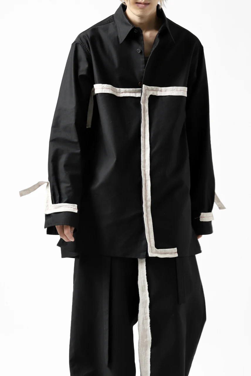 Y's BANG ON! No.139 ANCIENT TRIBE TAPE-STITCH SHIRT (BLACK) - Image 26