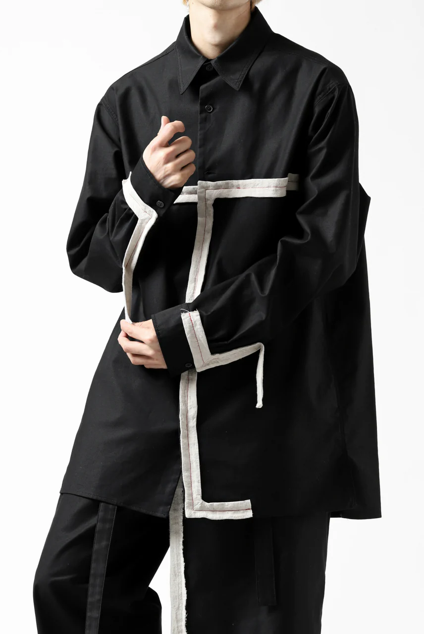 Y's BANG ON! No.139 ANCIENT TRIBE TAPE-STITCH SHIRT (BLACK) - Image 28