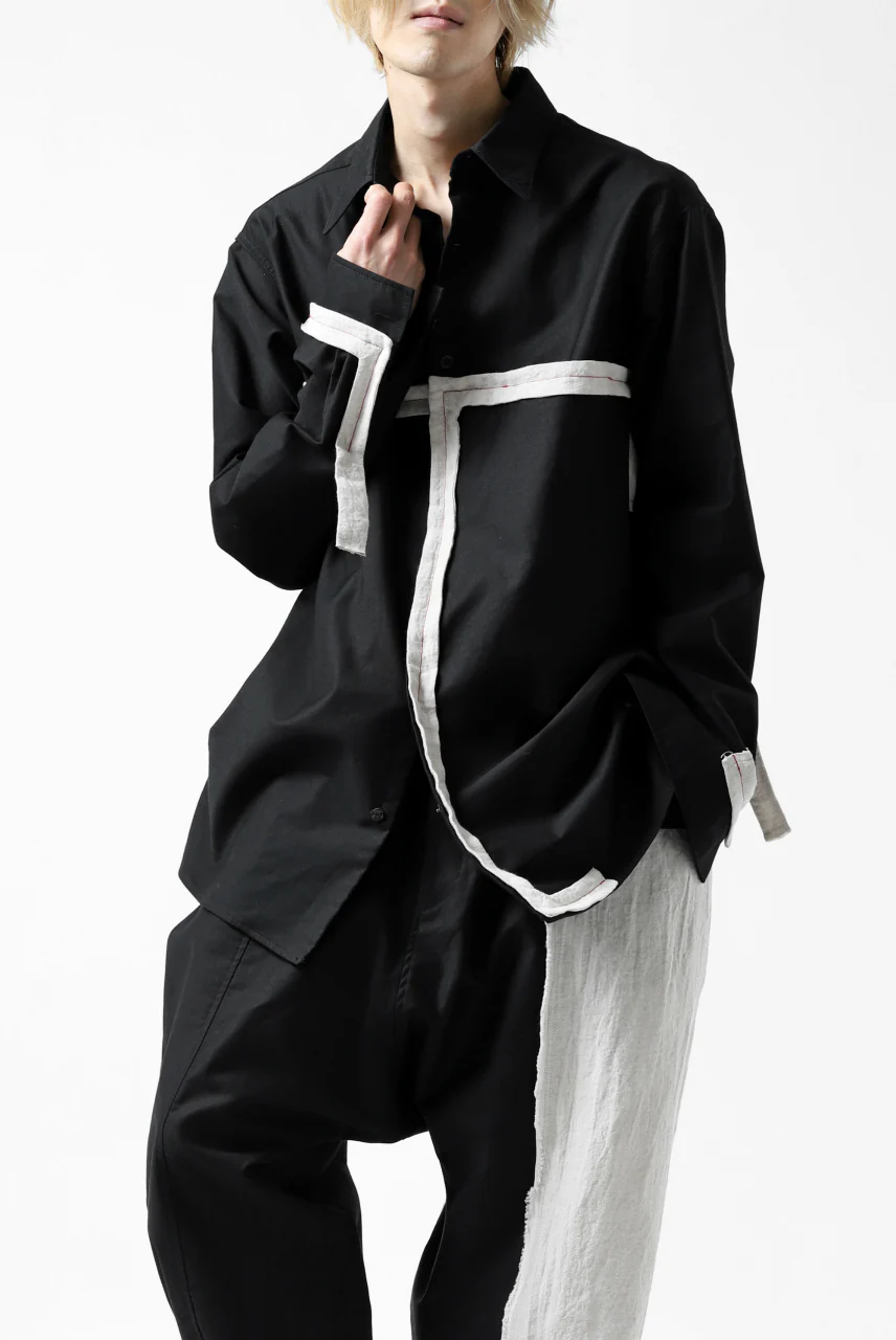 Y's BANG ON! No.139 ANCIENT TRIBE TAPE-STITCH SHIRT (BLACK) - Image 30