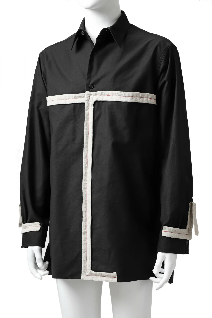 Y's BANG ON! No.139 ANCIENT TRIBE TAPE-STITCH SHIRT (BLACK) - Image 8
