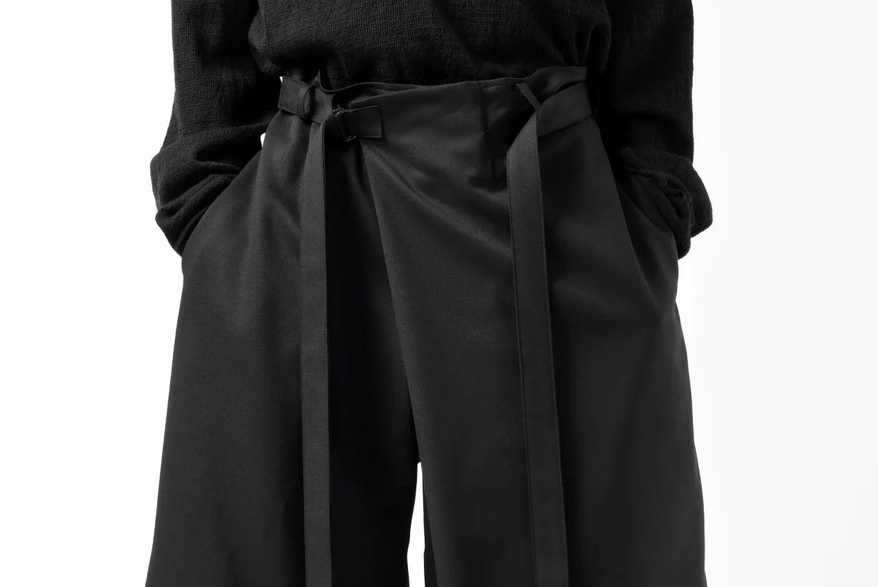 Y's BANG ON! No.149 GABARDINE WRAP PANTS (BLACK) - Image 28