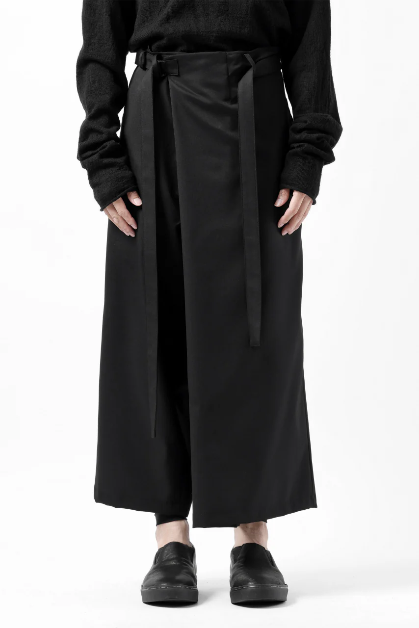 Y's BANG ON! No.149 GABARDINE WRAP PANTS (BLACK) - Image 8
