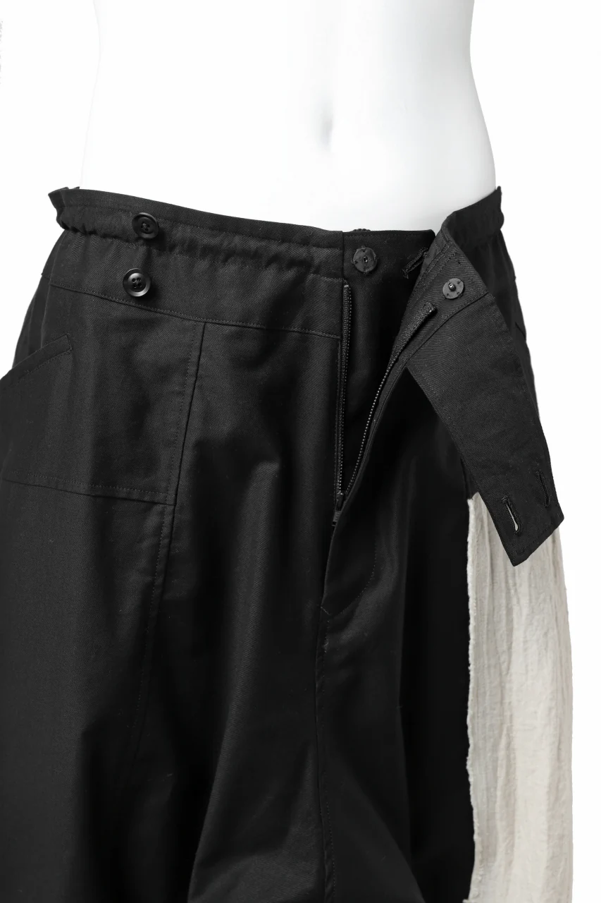 Y's BANG ON! No.150 STRING-HEM SARROUEL PANTS (BLACK) - Image 13