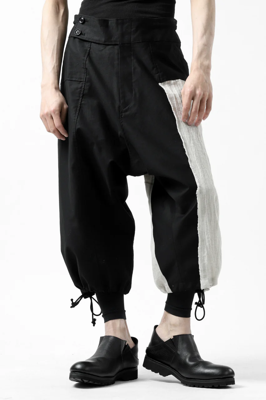 Y's BANG ON! No.150 STRING-HEM SARROUEL PANTS (BLACK) - Image 3