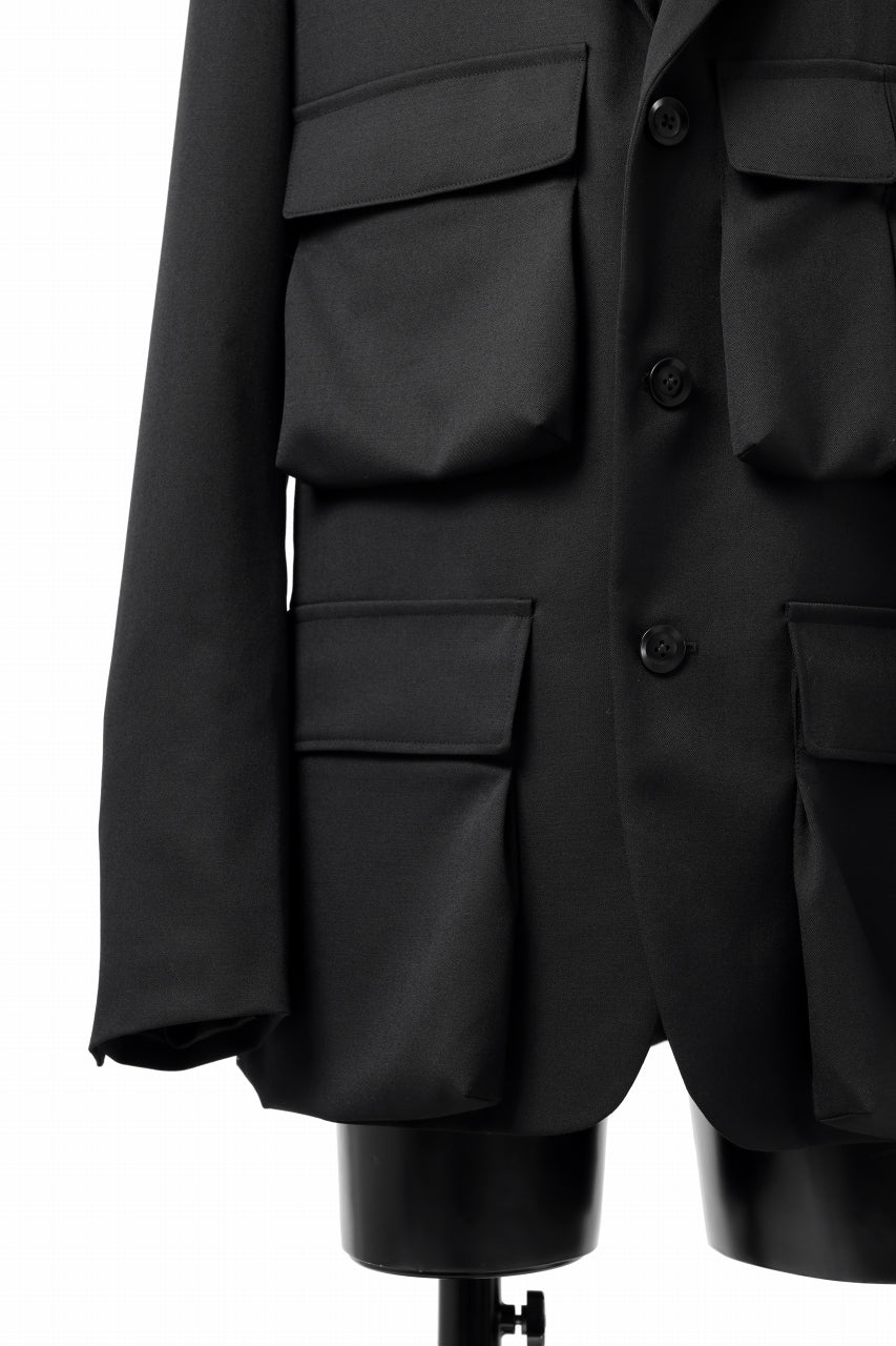 Y's BANG ON! No.163 GABARDINE SOLID POCKET JACKET (BLACK) - Image 17