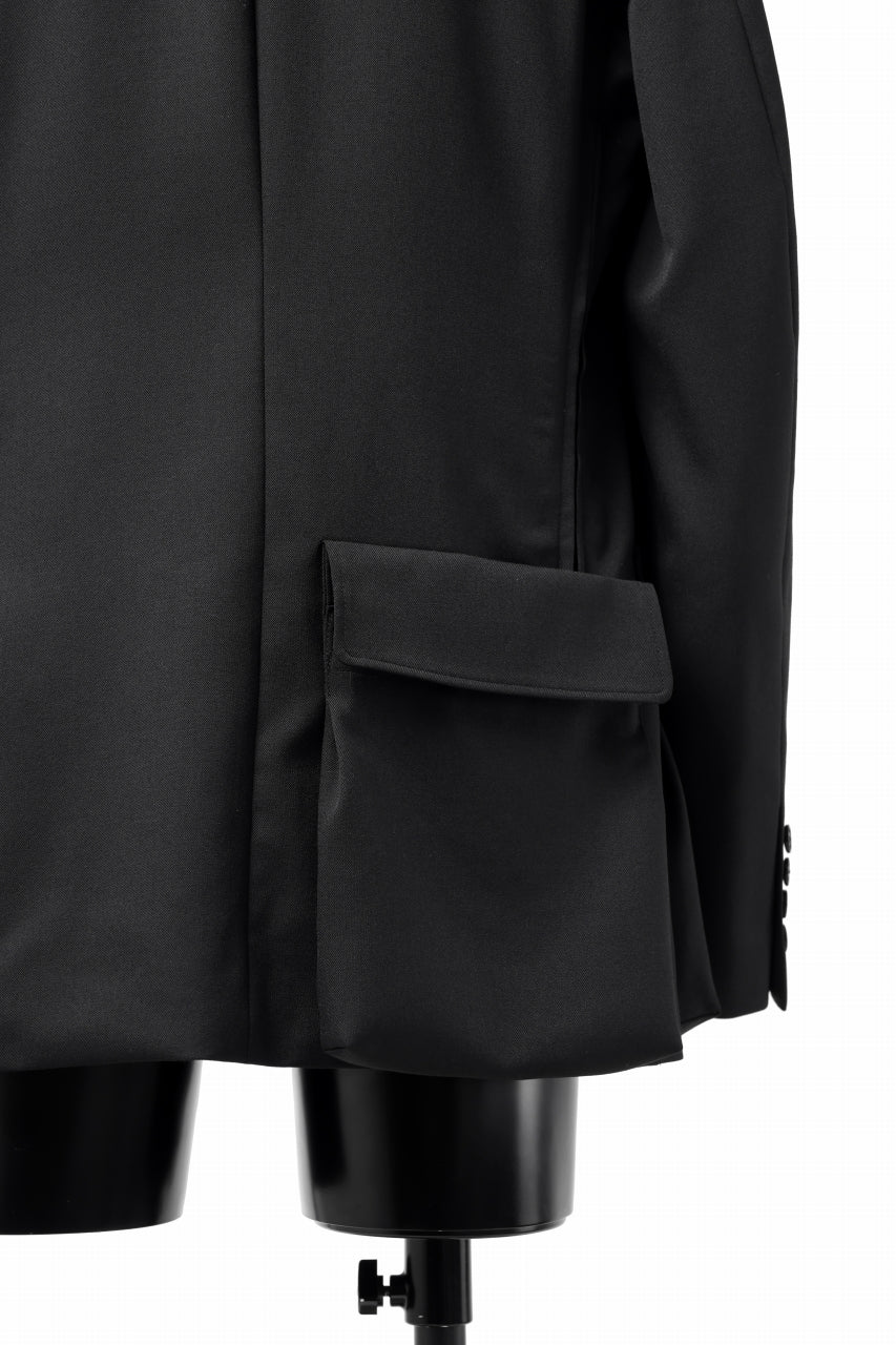 Y's BANG ON! No.163 GABARDINE SOLID POCKET JACKET (BLACK) - Image 25