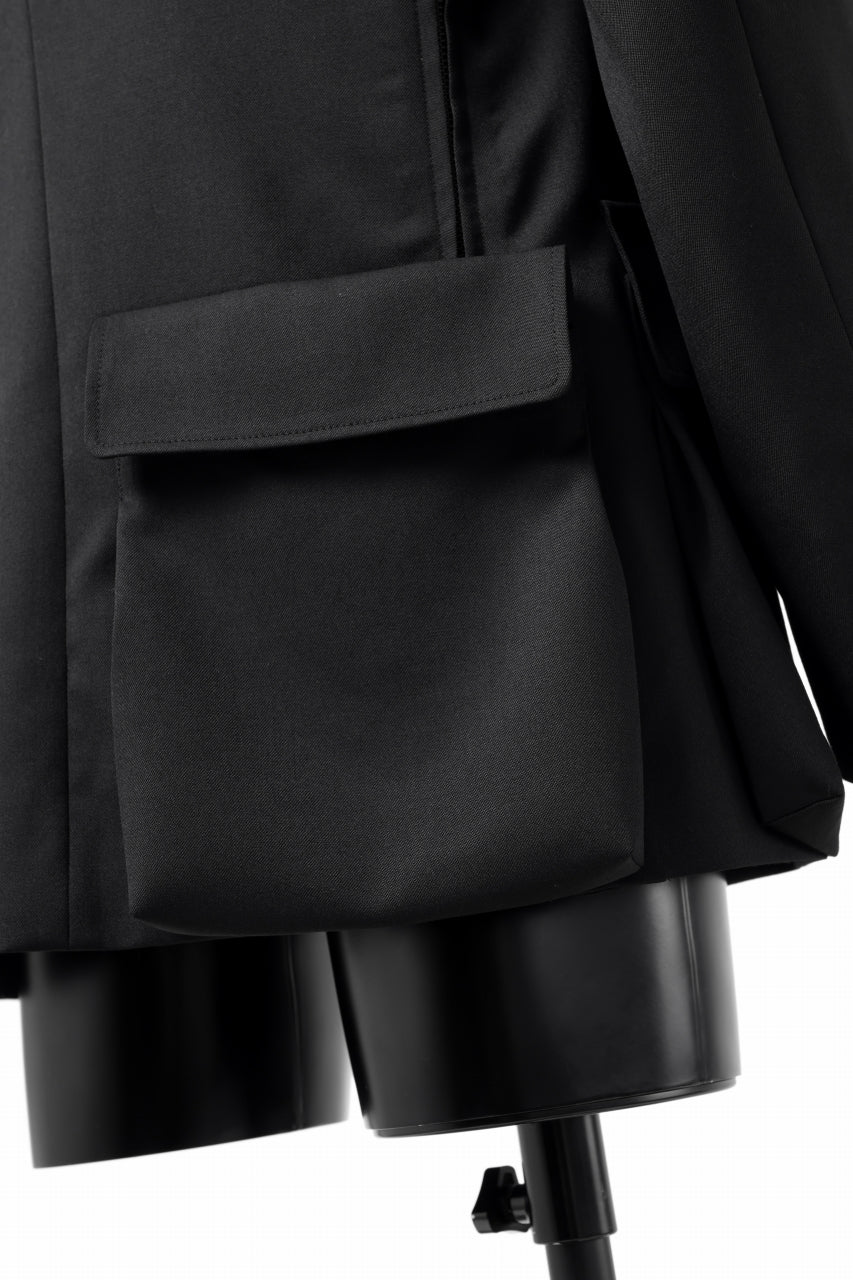Y's BANG ON! No.163 GABARDINE SOLID POCKET JACKET (BLACK) - Image 27