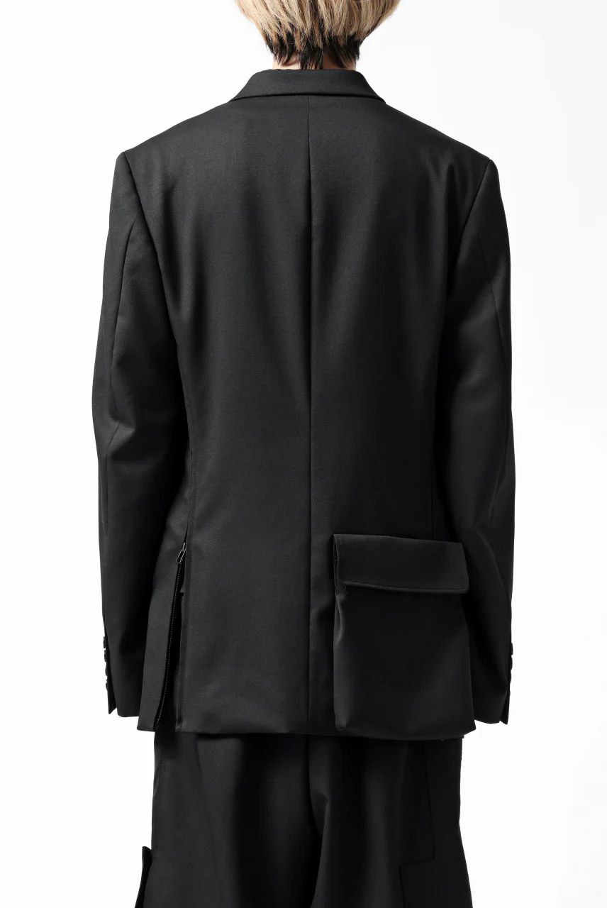 Y's BANG ON! No.163 GABARDINE SOLID POCKET JACKET (BLACK) - Image 30
