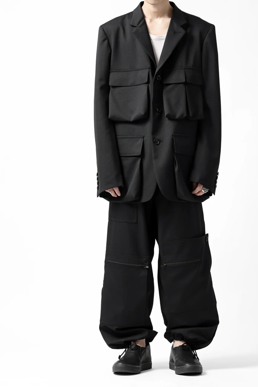 Y's BANG ON! No.163 GABARDINE SOLID POCKET JACKET (BLACK) - Image 35