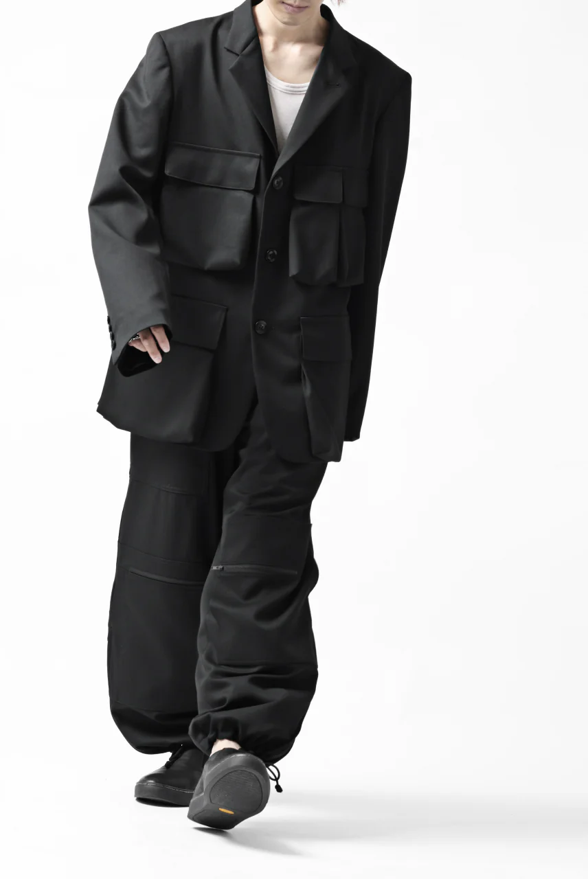 Y's BANG ON! No.163 GABARDINE SOLID POCKET JACKET (BLACK) - Image 38