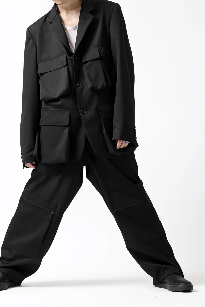 Y's BANG ON! No.163 GABARDINE SOLID POCKET JACKET (BLACK) - Image 40