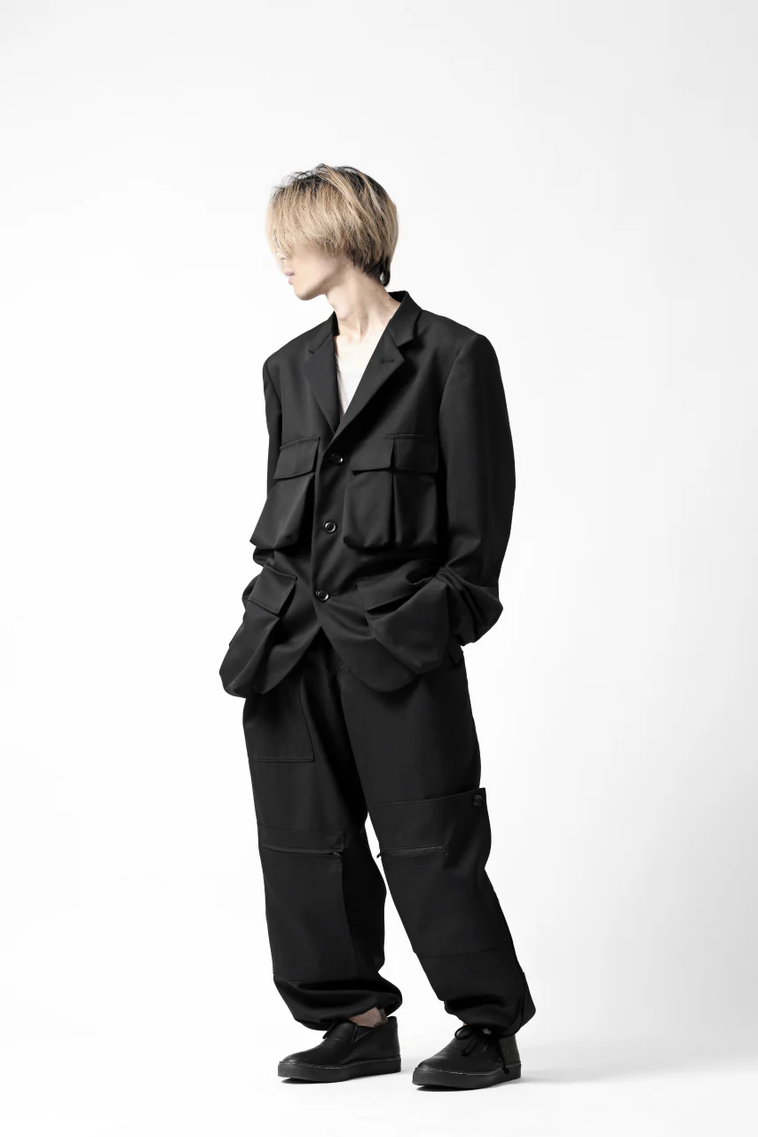 Y's BANG ON! No.163 GABARDINE SOLID POCKET JACKET (BLACK) - Image 42