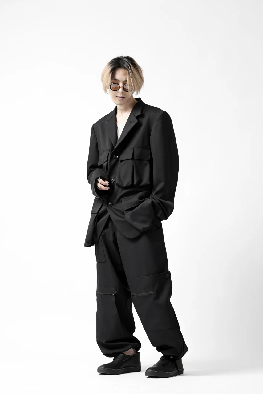 Y's BANG ON! No.163 GABARDINE SOLID POCKET JACKET (BLACK) - Image 43
