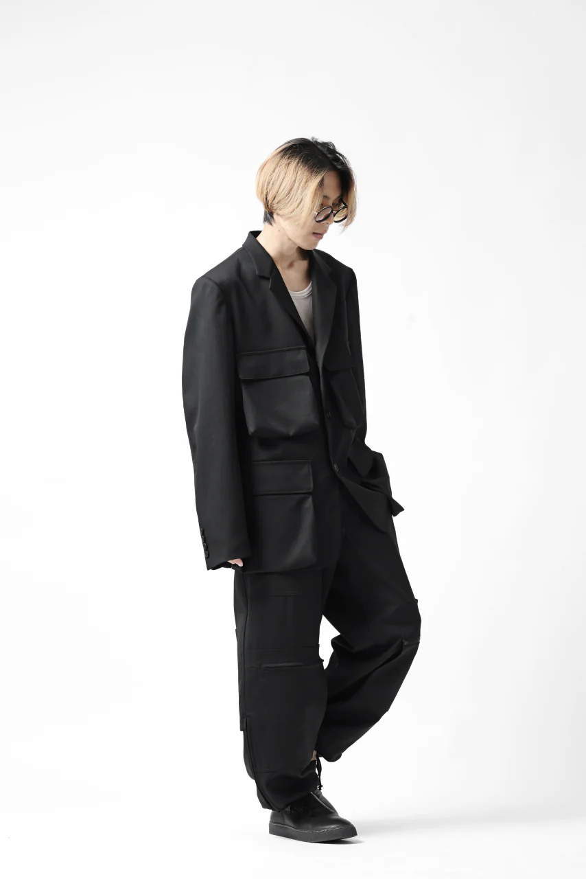 Y's BANG ON! No.163 GABARDINE SOLID POCKET JACKET (BLACK) - Image 45