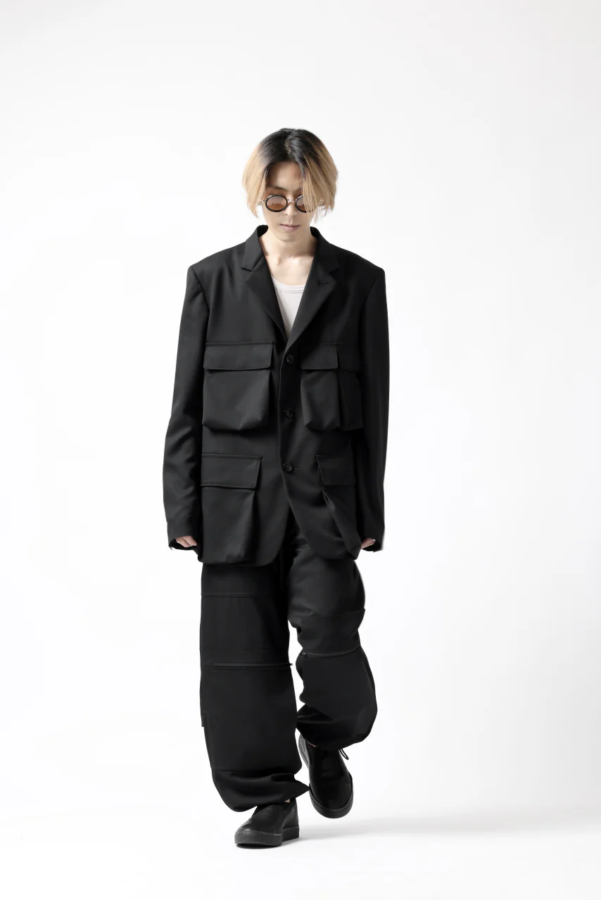 Y's BANG ON! No.163 GABARDINE SOLID POCKET JACKET (BLACK) - Image 47