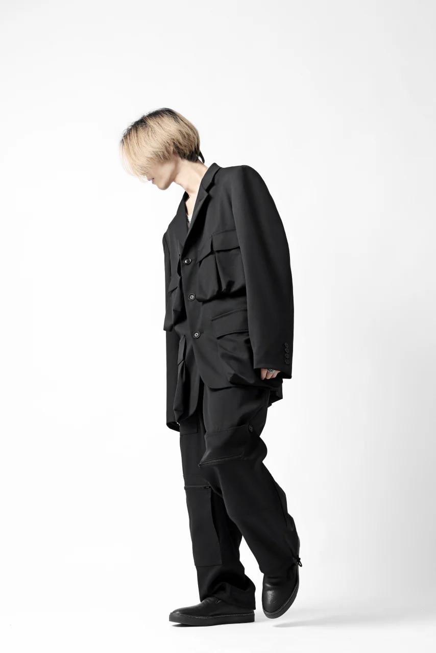 Y's BANG ON! No.163 GABARDINE SOLID POCKET JACKET (BLACK) - Image 51