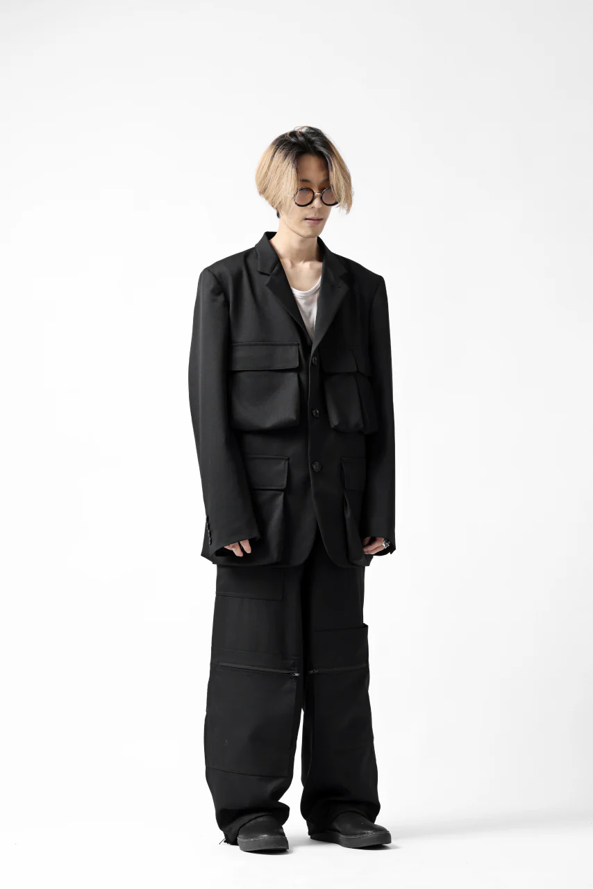 Y's BANG ON! No.163 GABARDINE SOLID POCKET JACKET (BLACK) - Image 53