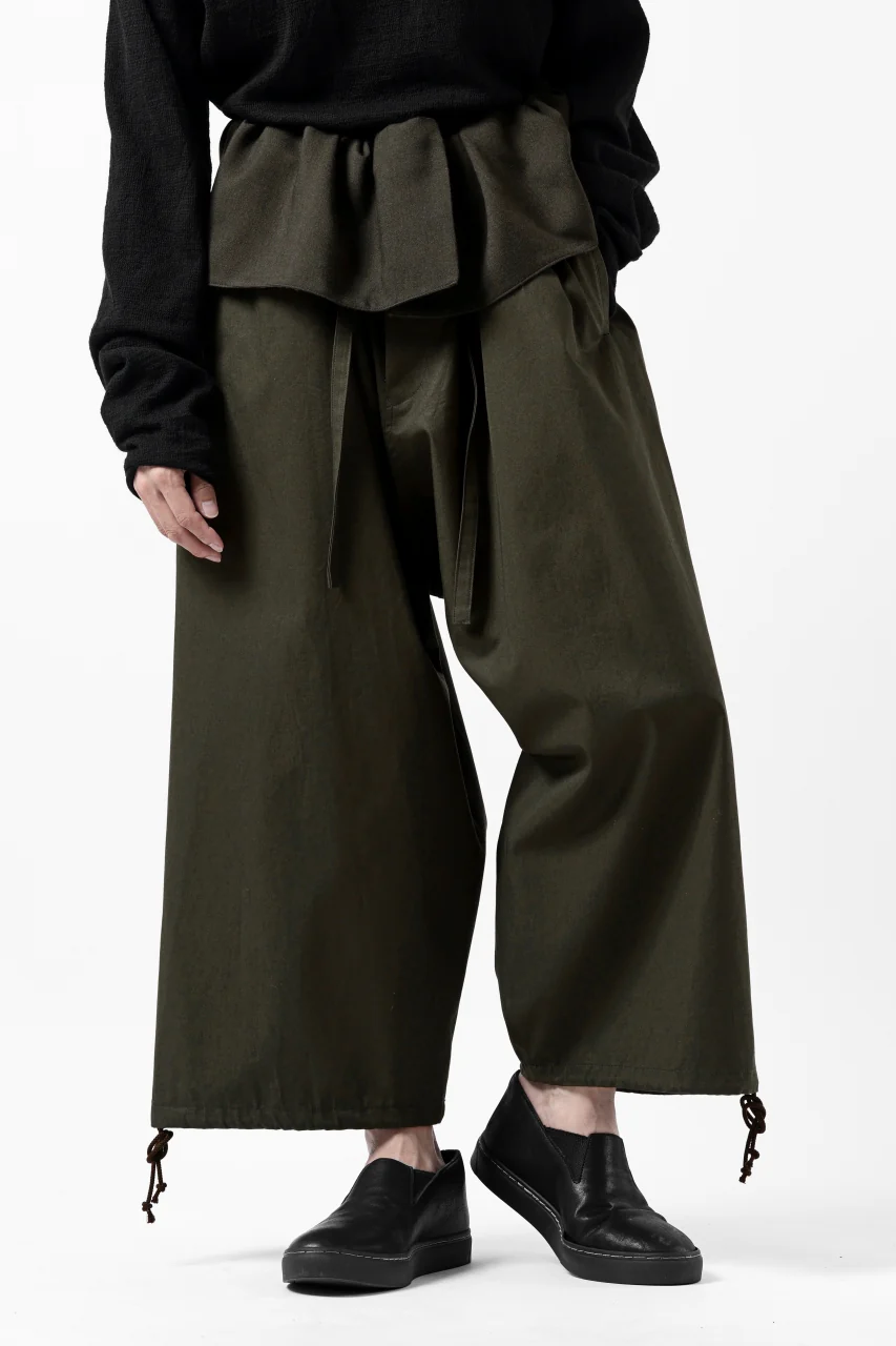 Y's BANG ON! No.166 THAI PANTS / HIGH DENSITY GABARDINE COTTON (KHAKI) - Image 2