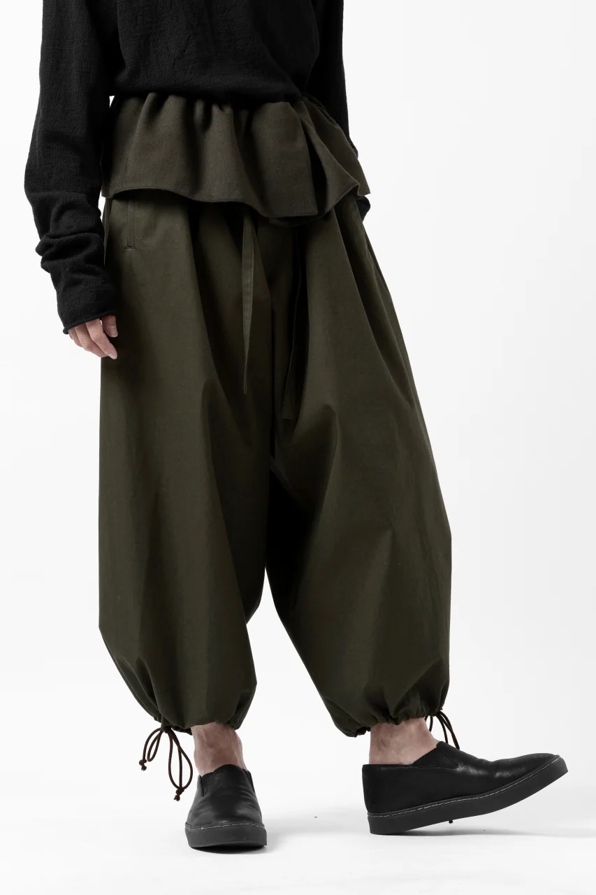 Y's BANG ON! No.166 THAI PANTS / HIGH DENSITY GABARDINE COTTON (KHAKI) - Image 3