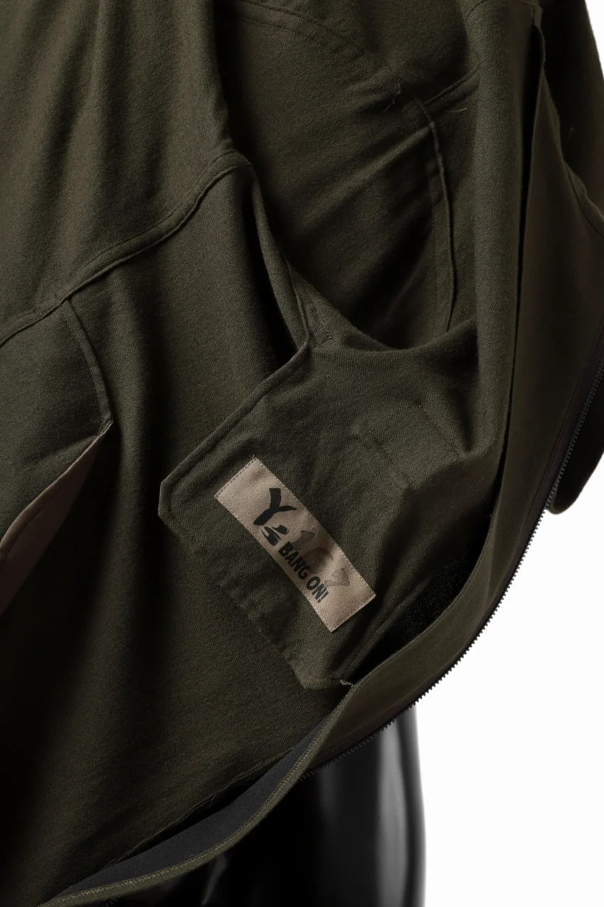 Y's BANG ON! No.167 WOOL VIYELLA HOODED SHIRTS (KHAKI) - Image 13