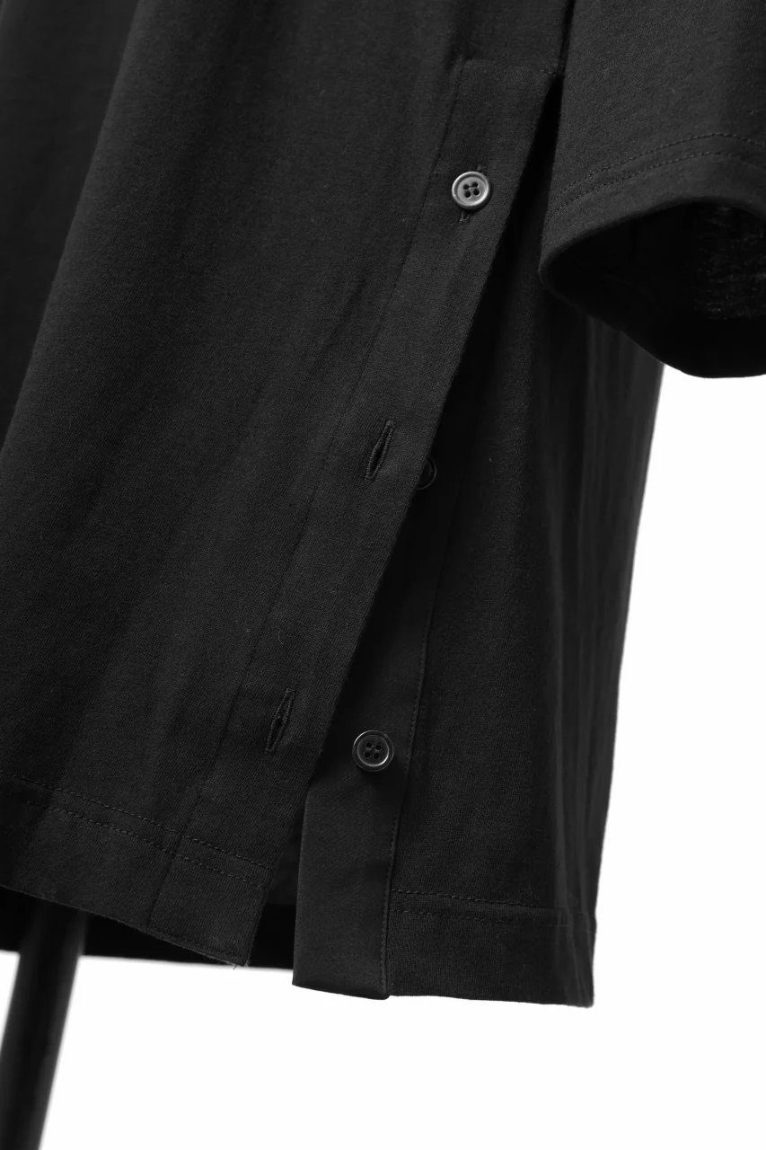 Y's BANG ON! No.169 HENLEY NECK LONG TOPS / COMA 28G JERSEY  (BLACK) - Image 10