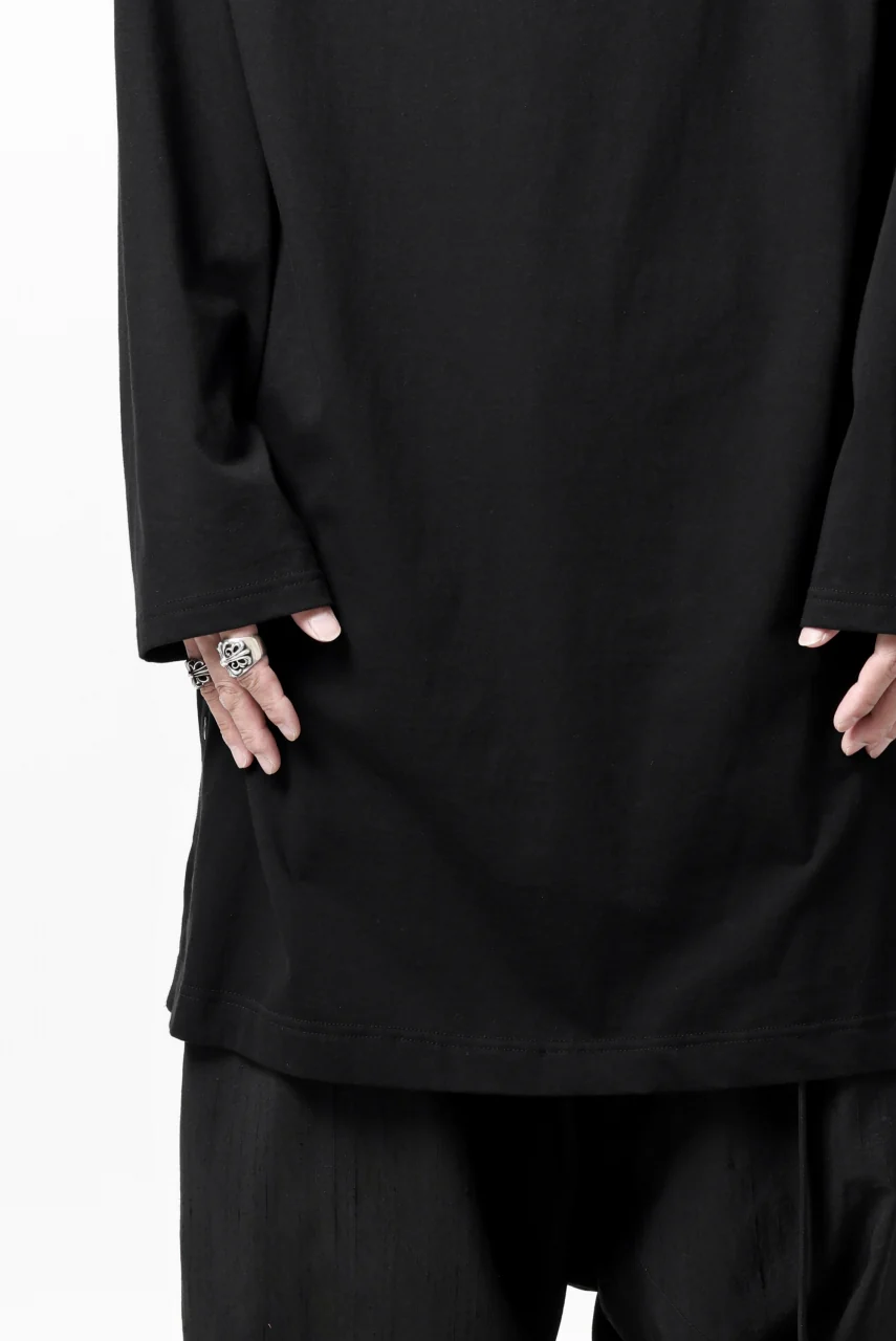 Y's BANG ON! No.169 HENLEY NECK LONG TOPS / COMA 28G JERSEY  (BLACK) - Image 28
