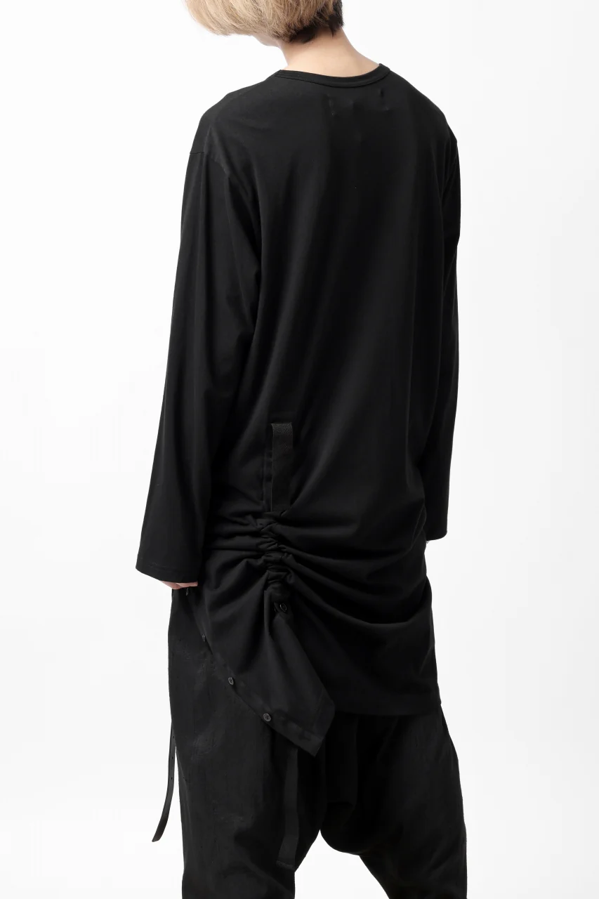 Y's BANG ON! No.170 TAPE AJUST DRAPE LONG TOPS / COMA 28G JERSEY (BLACK) - Image 38
