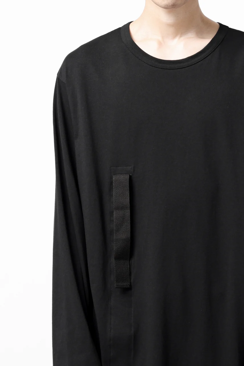 Y's BANG ON! No.170 TAPE AJUST DRAPE LONG TOPS / COMA 28G JERSEY (BLACK) - Image 41