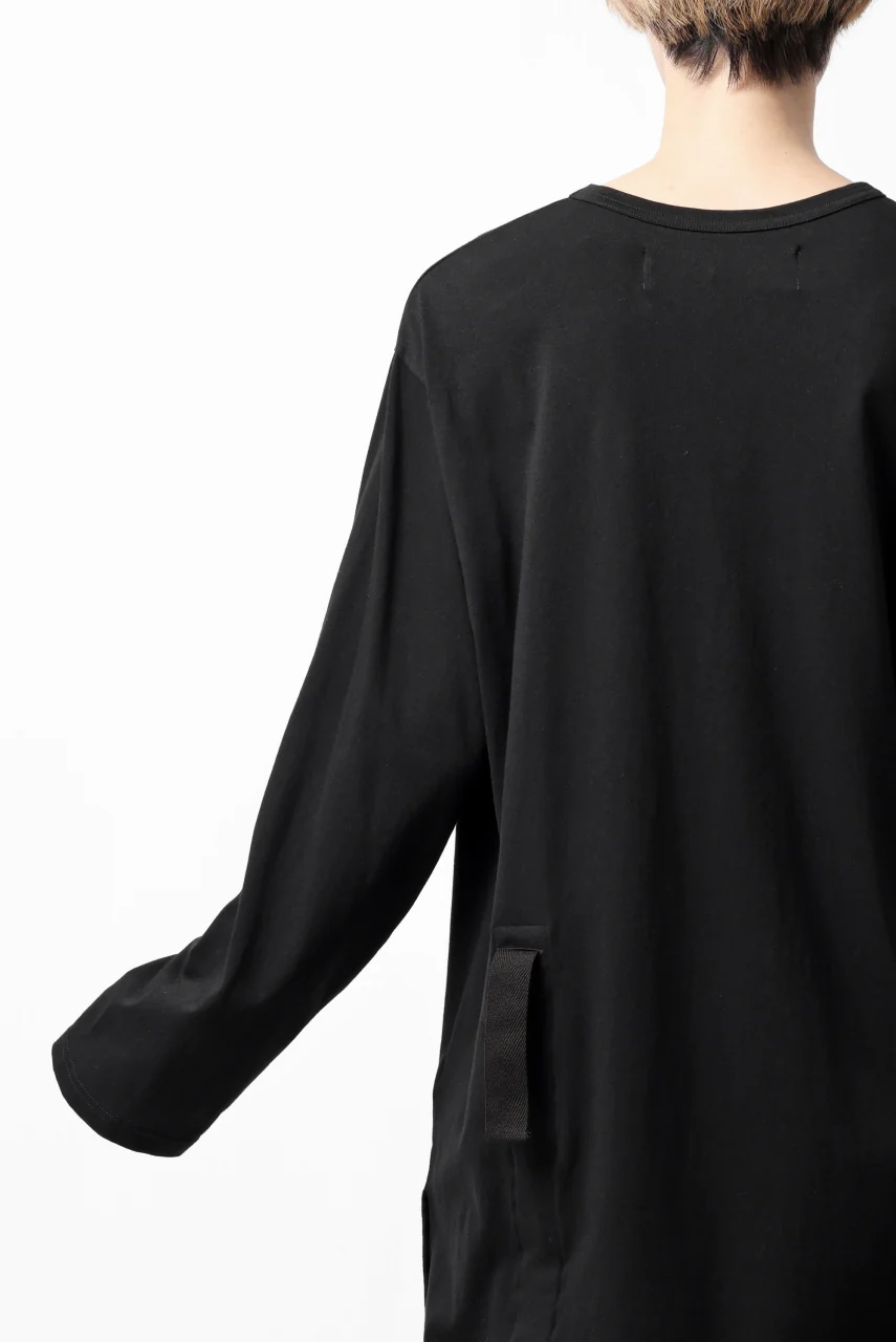 Y's BANG ON! No.170 TAPE AJUST DRAPE LONG TOPS / COMA 28G JERSEY (BLACK) - Image 42