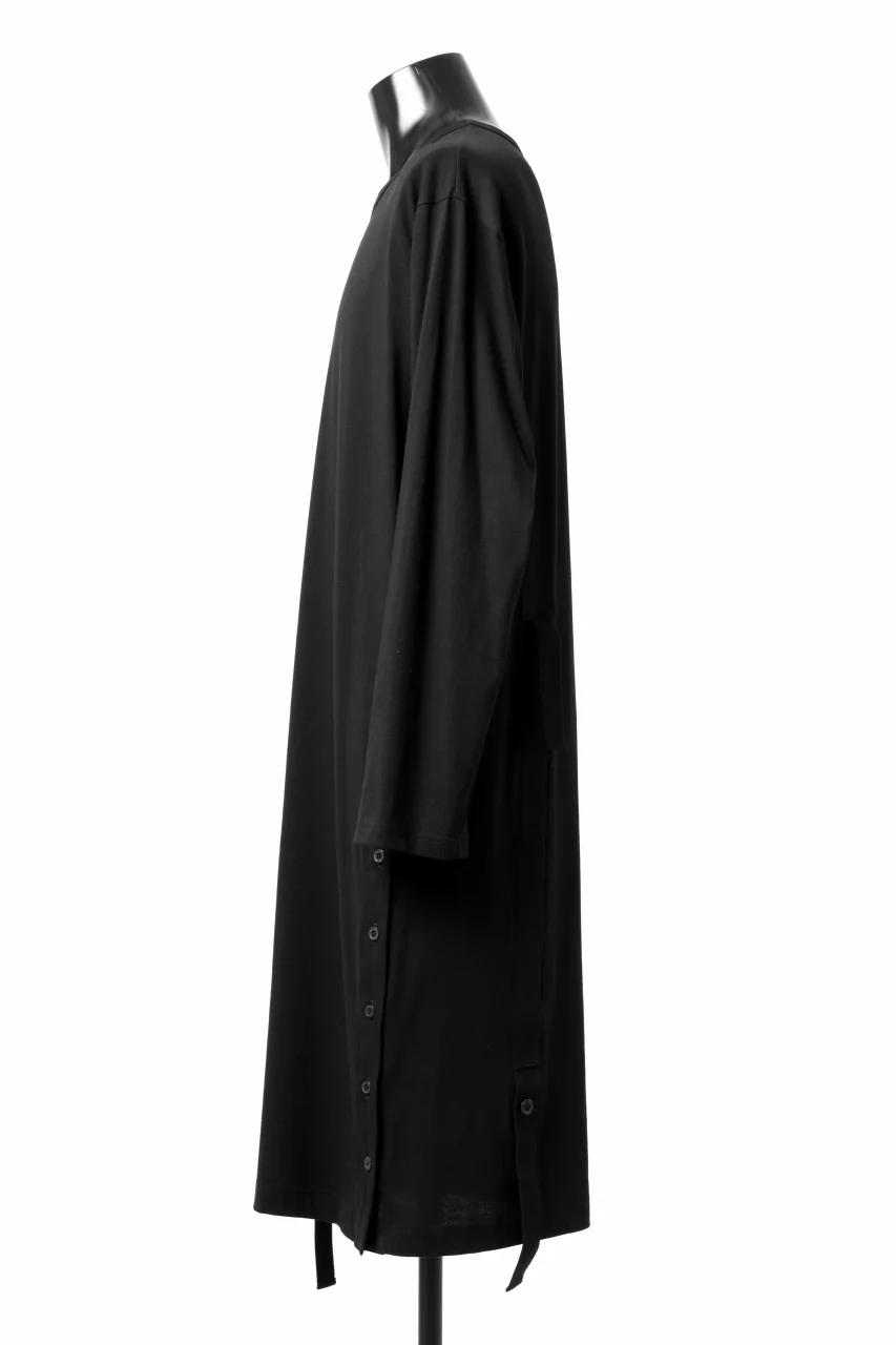 Y's BANG ON! No.170 TAPE AJUST DRAPE LONG TOPS / COMA 28G JERSEY (BLACK) - Image 6