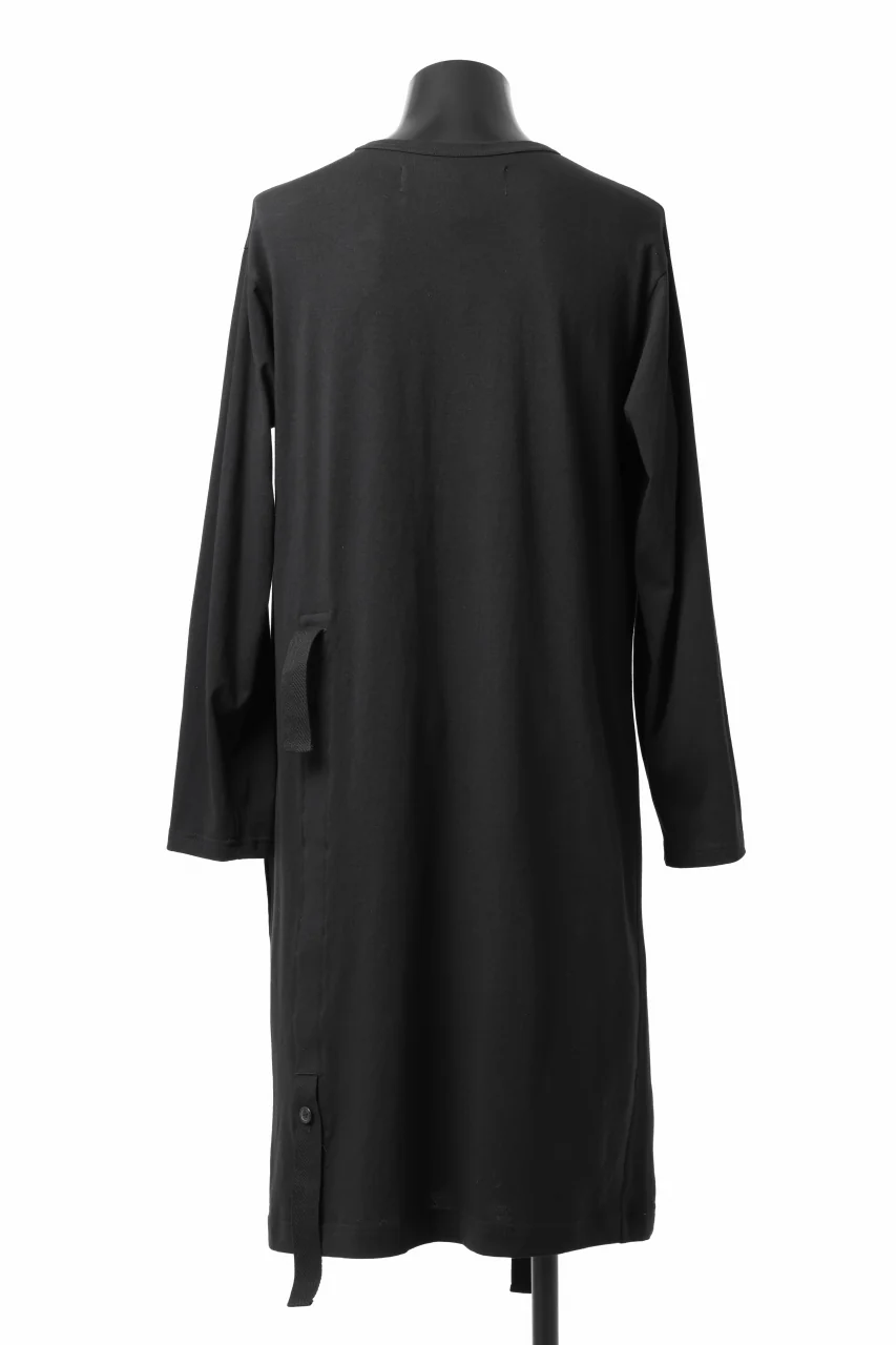 Y's BANG ON! No.170 TAPE AJUST DRAPE LONG TOPS / COMA 28G JERSEY (BLACK) - Image 7