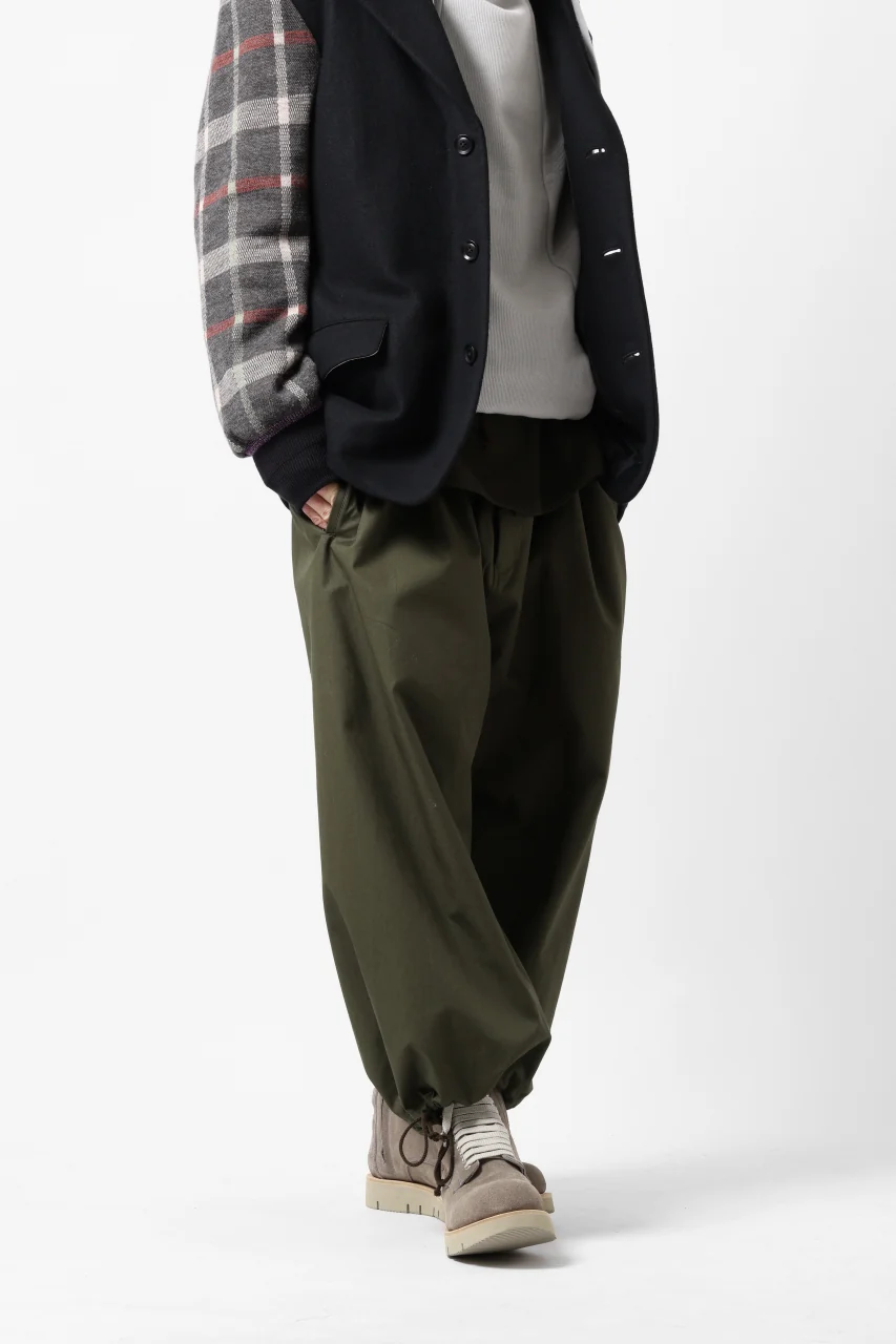 Y's BANG ON! No.176 2 STEP RIB JACKET / WOOL MELTON SMOOTH + CHECKED JACQUARD (BLACK) - Image 54