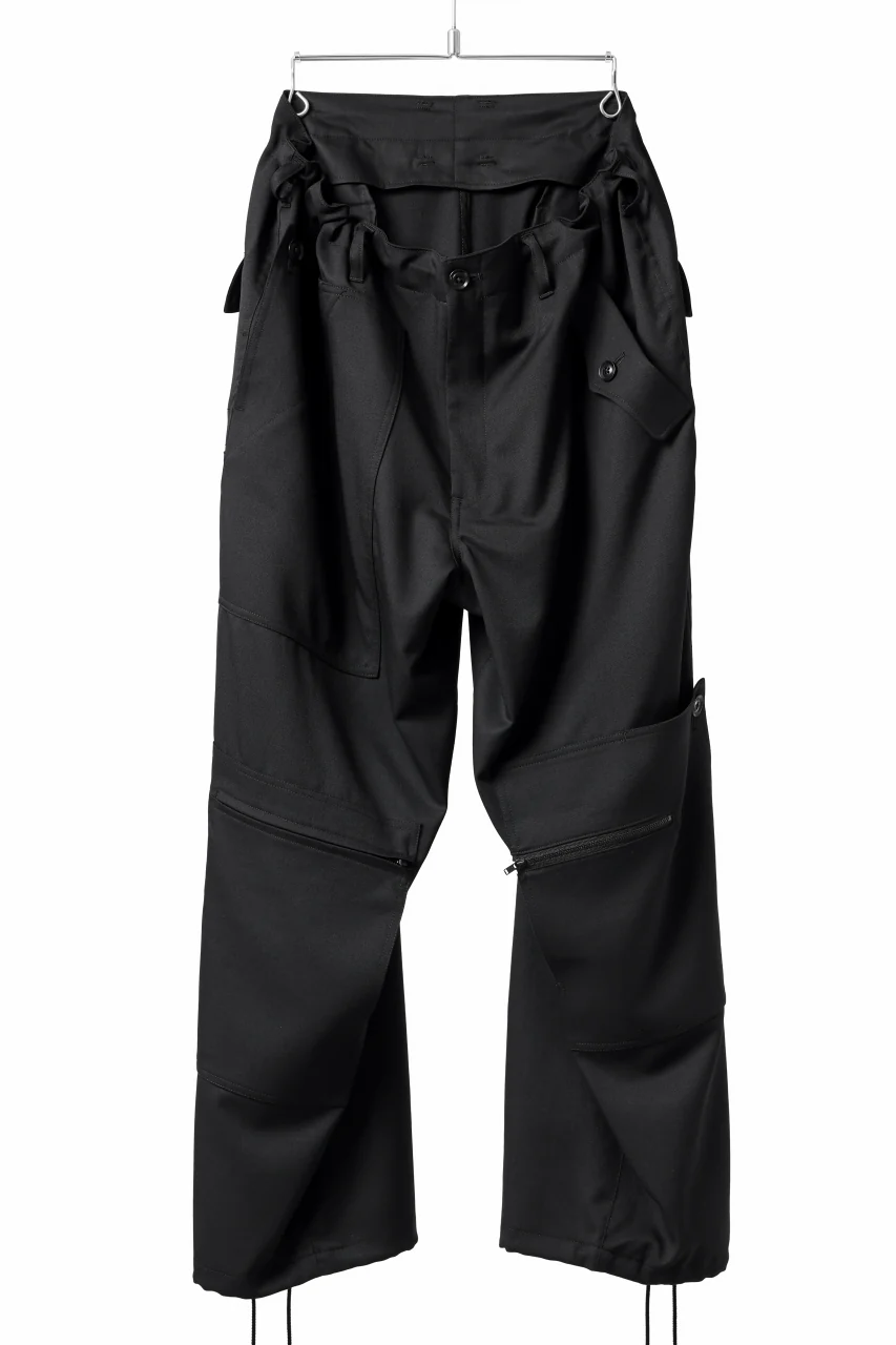Y's BANG ON! No.189 GABARDINE PATCH WORK PANTS (BLACK)