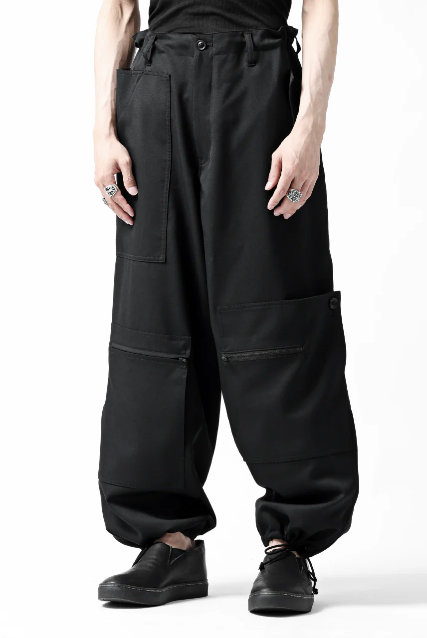 Y's BANG ON! No.189 GABARDINE PATCH WORK PANTS (BLACK) - Image 4