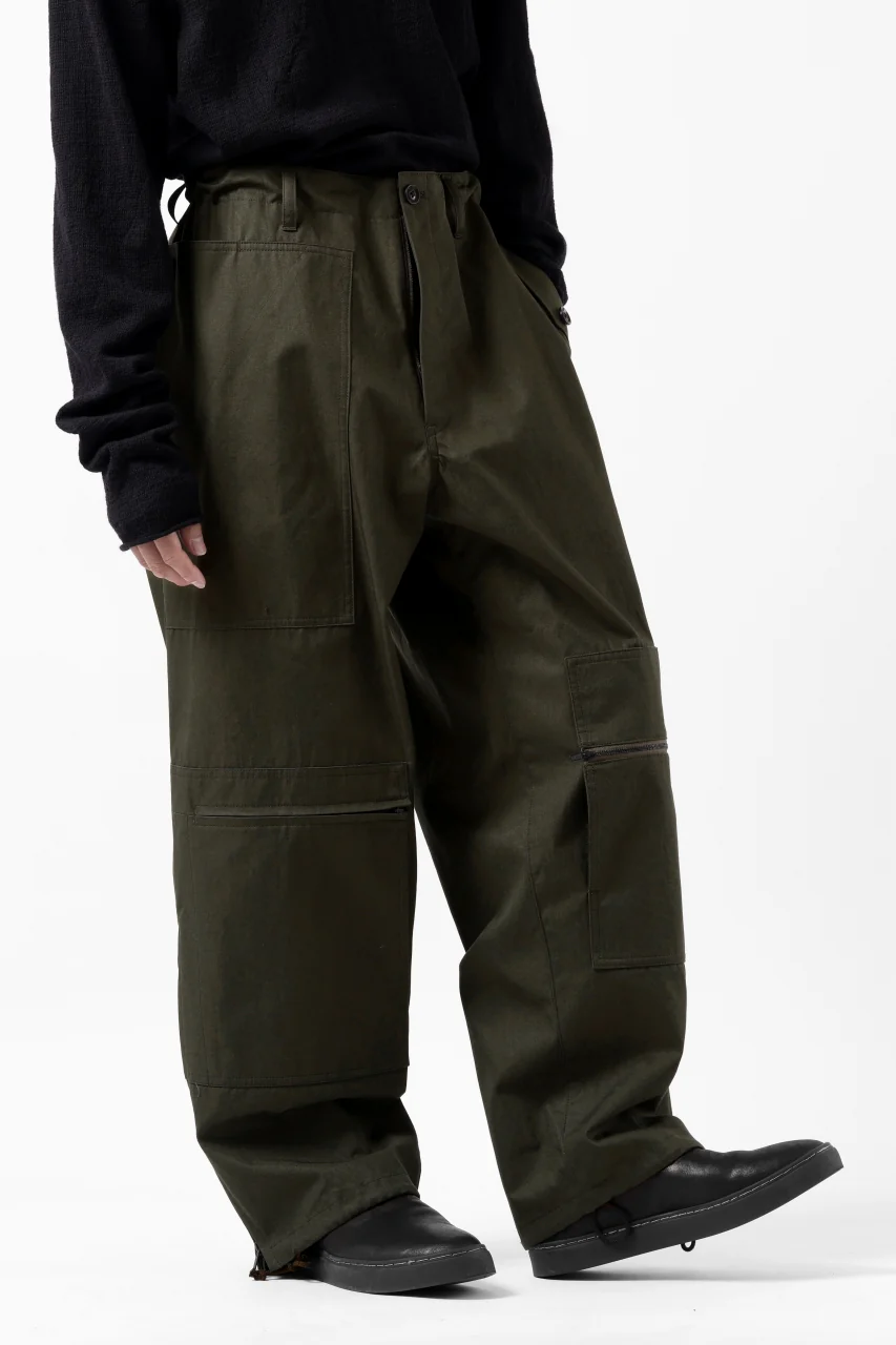 Y's BANG ON! No.189 PATCH WORK PANTS / HIGH DENSITY GABARDINE COTTON (KHAKI) - Image 20