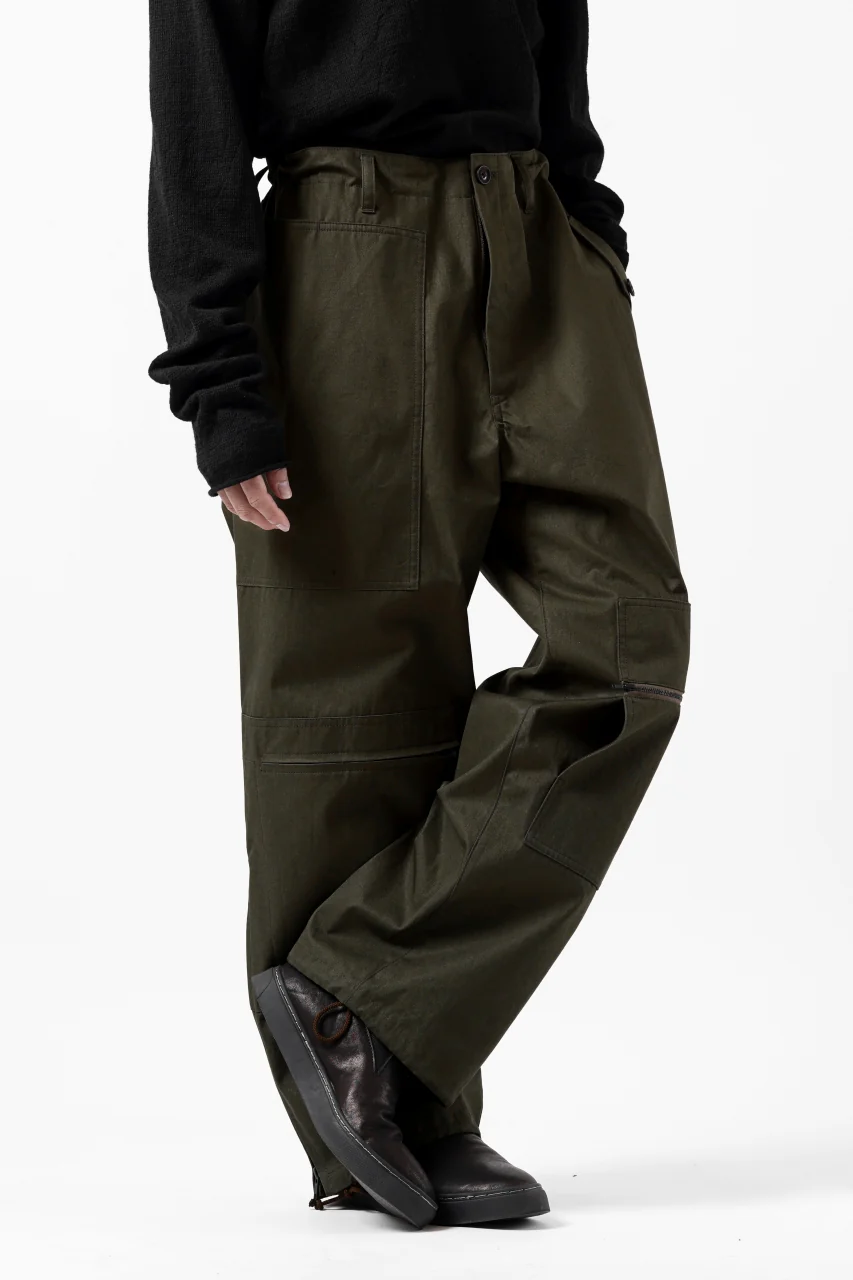 Y's BANG ON! No.189 PATCH WORK PANTS / HIGH DENSITY GABARDINE COTTON (KHAKI) - Image 21