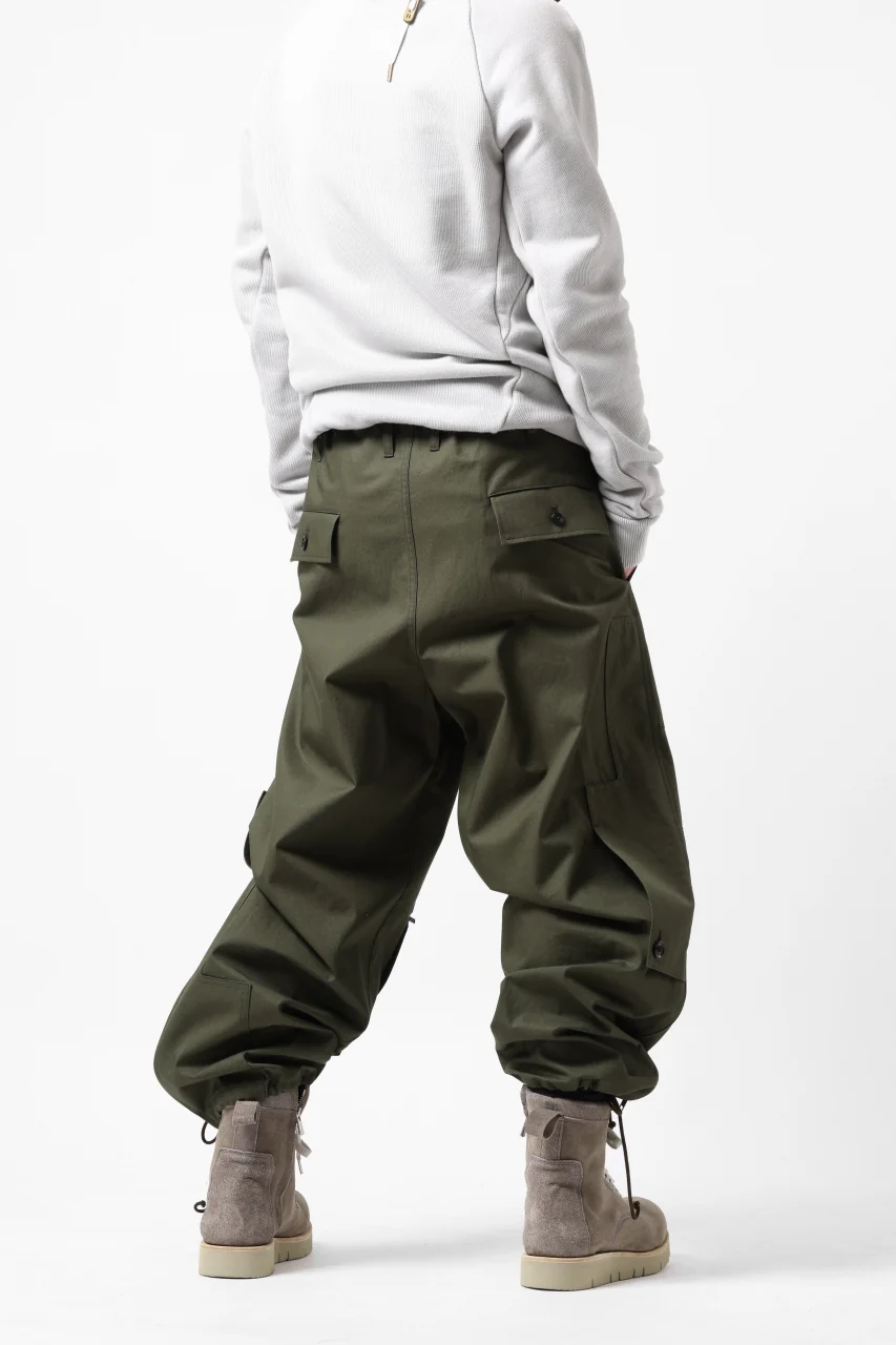 Y's BANG ON! No.189 PATCH WORK PANTS / HIGH DENSITY GABARDINE COTTON (KHAKI) - Image 35