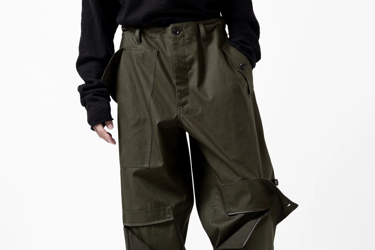 Y's BANG ON! No.189 PATCH WORK PANTS / HIGH DENSITY GABARDINE COTTON (KHAKI) - Image 39