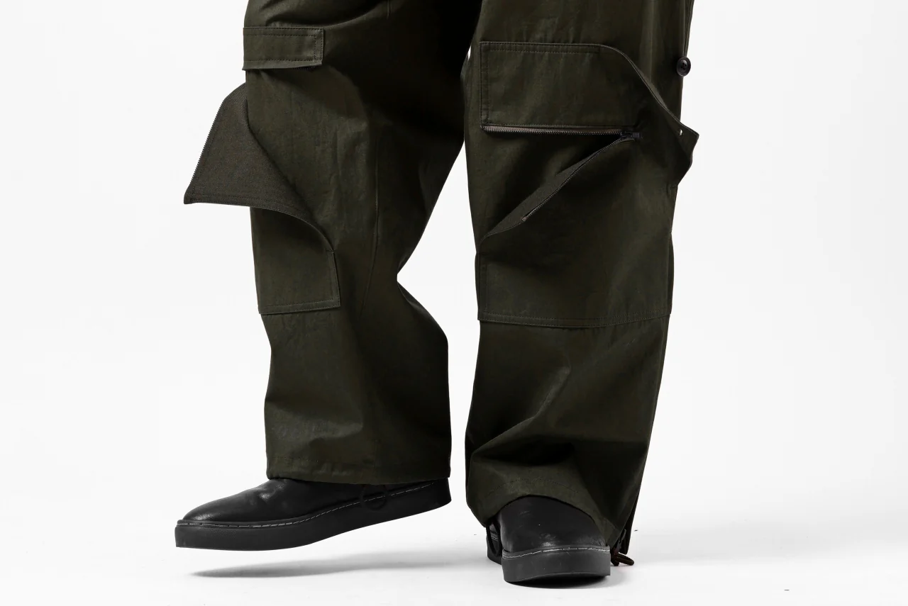 Y's BANG ON! No.189 PATCH WORK PANTS / HIGH DENSITY GABARDINE COTTON (KHAKI) - Image 40