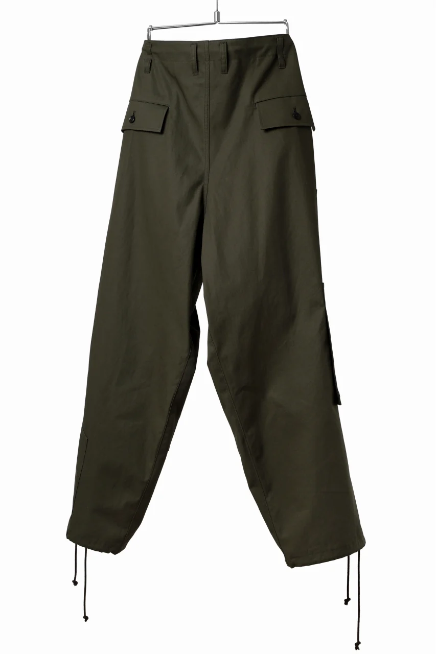 Y's BANG ON! No.189 PATCH WORK PANTS / HIGH DENSITY GABARDINE COTTON (KHAKI) - Image 7