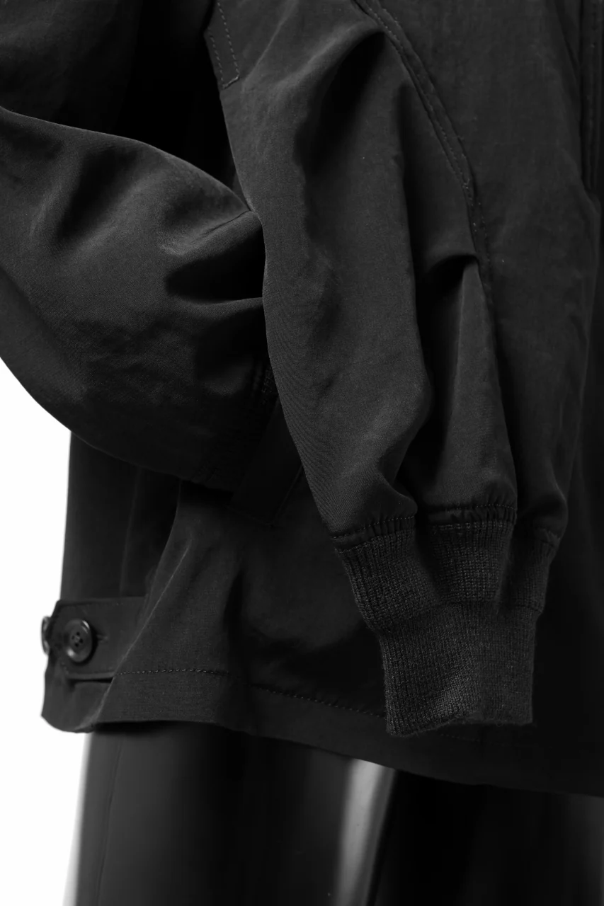 Y's BANG ON! No.193 CREPE DE CHINE PATCHED BLOUSON (BLACK) - Image 13