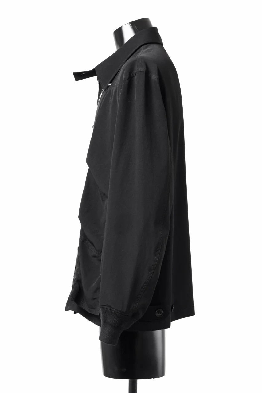 Y's BANG ON! No.193 CREPE DE CHINE PATCHED BLOUSON (BLACK) - Image 5